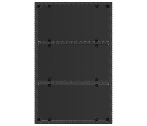 Juego de jardín con cojines 4 piezas ratán sintético negro