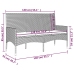 Set de muebles de jardín 4 pzas y cojines ratán sintético gris