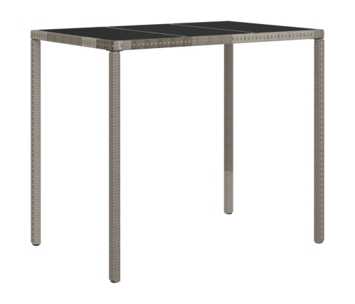 Set de muebles de jardín 4 pzas y cojines ratán sintético gris