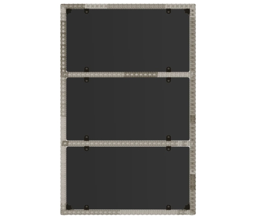 Set de muebles de jardín 4 pzas y cojines ratán sintético gris