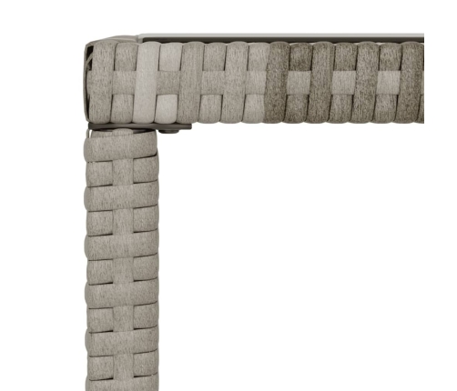 Set de muebles de jardín 4 pzas y cojines ratán sintético gris