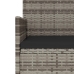 Set de muebles de jardín 4 pzas y cojines ratán sintético gris