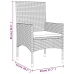 Set de muebles de jardín 4 pzas y cojines ratán sintético gris