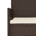 Set muebles de jardín 6 piezas y cojines ratán sintético marrón