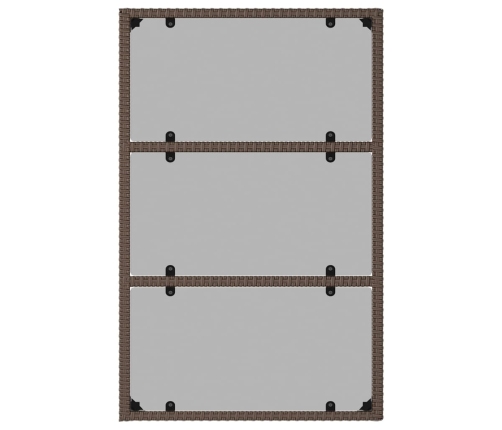 Set muebles de jardín 6 piezas y cojines ratán sintético marrón