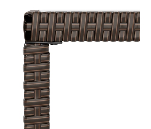 Set muebles de jardín 6 piezas y cojines ratán sintético marrón