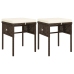 Set muebles de jardín 6 piezas y cojines ratán sintético marrón