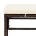 Set muebles de jardín 6 piezas y cojines ratán sintético marrón