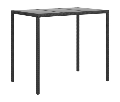 Set muebles de jardín 6 piezas y cojines ratán sintético negro