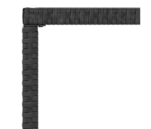 Set muebles de jardín 6 piezas y cojines ratán sintético negro