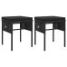 Set muebles de jardín 6 piezas y cojines ratán sintético negro