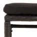Set muebles de jardín 6 piezas y cojines ratán sintético negro