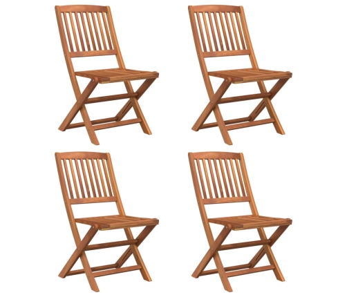 Juego de comedor de jardín 5 piezas madera maciza de acacia