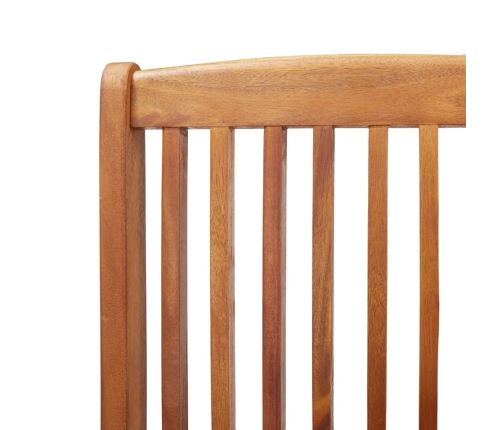 Juego de comedor de jardín 5 piezas madera maciza de acacia