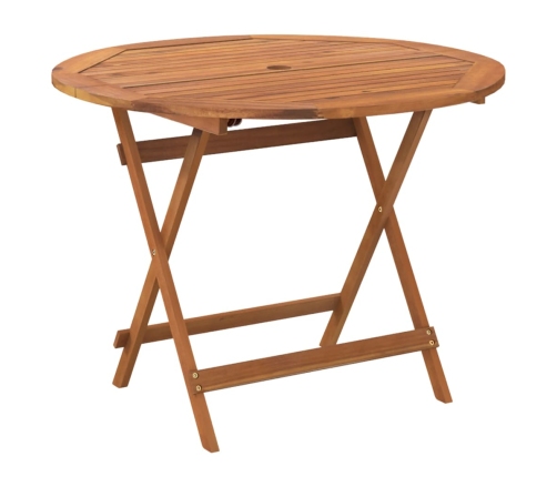 Juego de comedor de jardín 5 piezas madera maciza de acacia