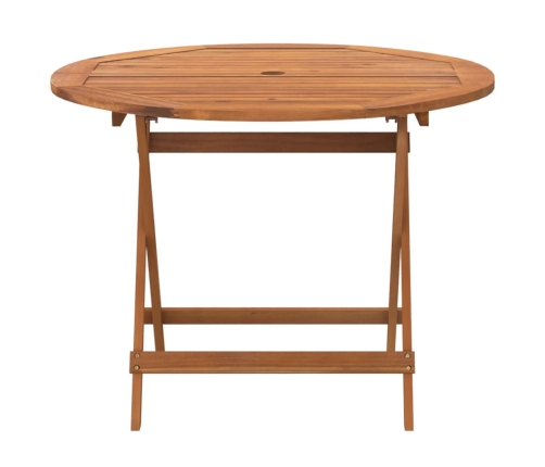 Juego de comedor de jardín 5 piezas madera maciza de acacia