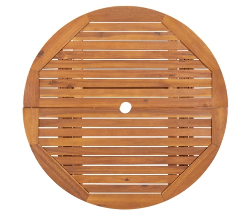 Juego de comedor de jardín 5 piezas madera maciza de acacia