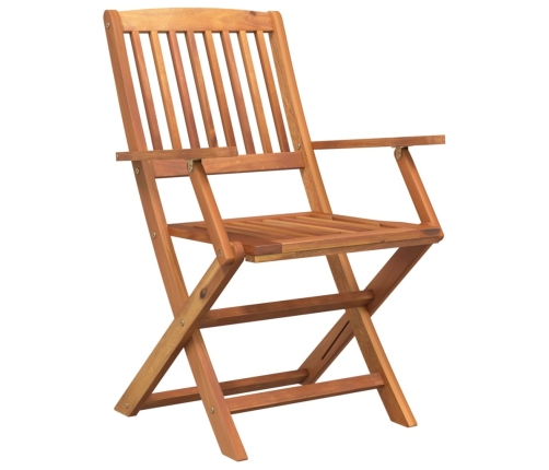 Juego de comedor de jardín 5 piezas madera maciza de acacia