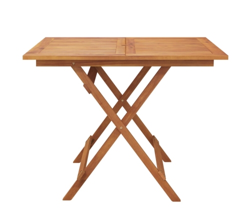 Juego de comedor de jardín 5 piezas madera maciza de acacia