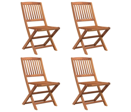 Juego de comedor de jardín 5 piezas madera maciza de acacia