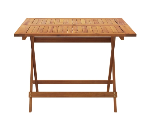 Juego de comedor de jardín 5 piezas madera maciza de acacia