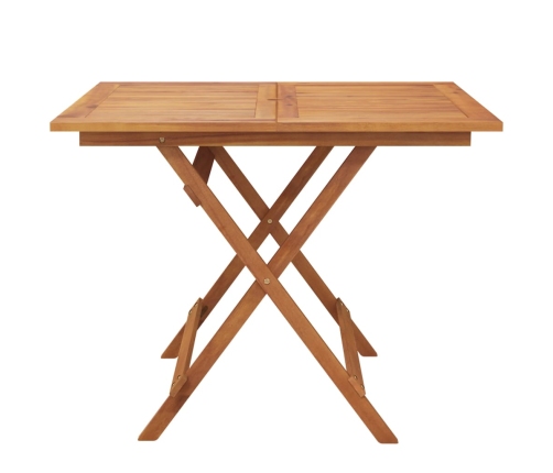 Juego de comedor de jardín 5 piezas madera maciza de acacia