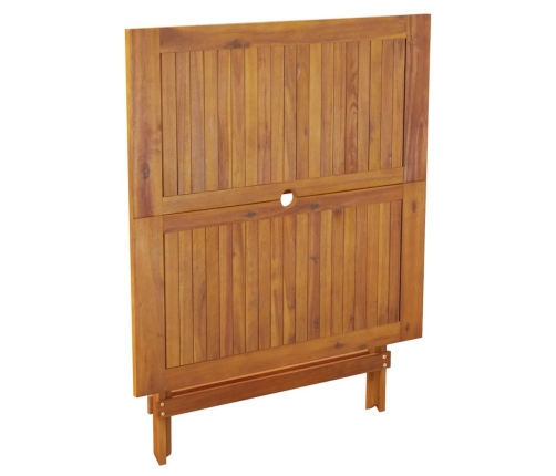 Juego de comedor de jardín 5 piezas madera maciza de acacia