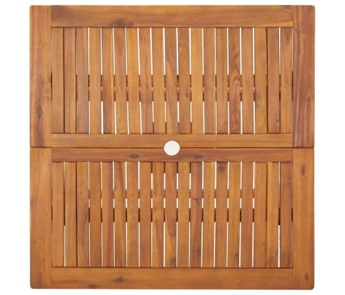 Juego de comedor de jardín 5 piezas madera maciza de acacia