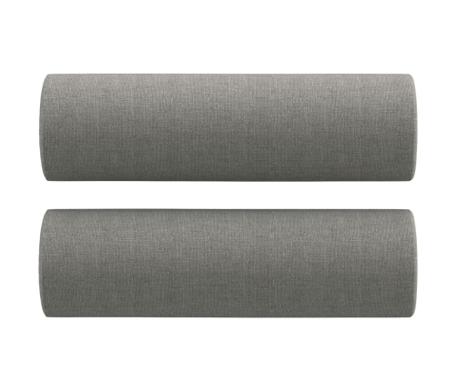 vidaXL Sofá 2 plazas con almohadas y cojines tela gris oscuro 120 cm