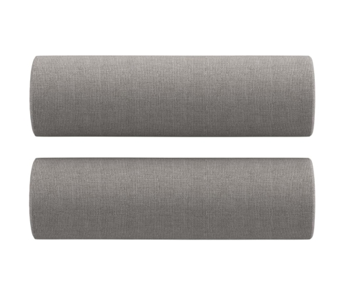 vidaXL Sofá de 3 plazas con almohadas y cojines tela gris claro 180 cm