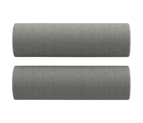 vidaXL Sofá 3 plazas con almohadas y cojines tela gris oscuro 180 cm