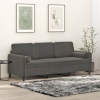 vidaXL Sofá 3 plazas almohadas y cojines terciopelo gris claro 180 cm