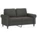 vidaXL Sofá 2 plazas almohadas y cojines terciopelo gris oscuro 120 cm