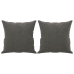 vidaXL Sofá 2 plazas almohadas y cojines terciopelo gris oscuro 120 cm