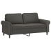 vidaXL Sofá 2 plazas almohadas y cojines terciopelo gris oscuro 140 cm