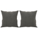 vidaXL Sofá 2 plazas almohadas y cojines terciopelo gris oscuro 140 cm