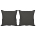 Sofá 2 plazas almohadas y cojines microfibra gris oscuro 140 cm