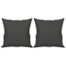 Sofá 3 plazas almohadas y cojines microfibra gris oscuro 210 cm