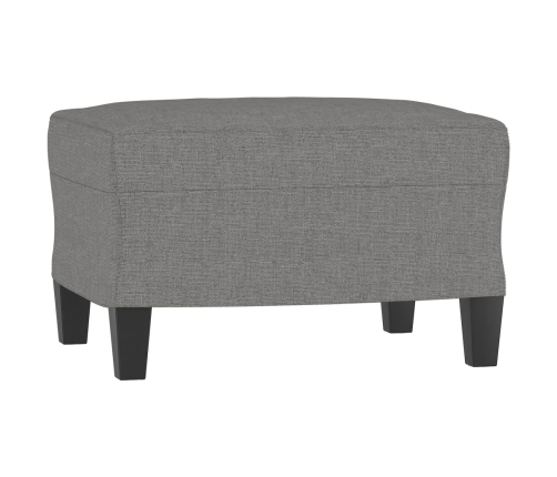 Sillón con taburete tela gris oscuro 60 cm