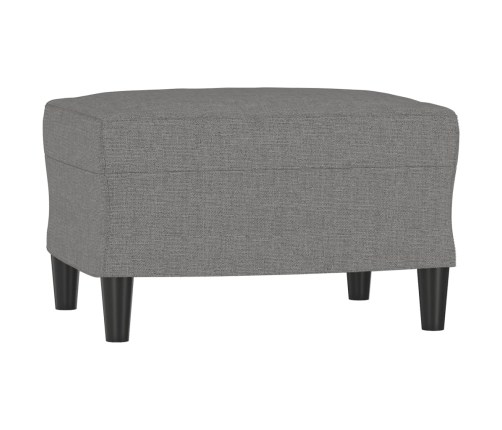 Sillón con taburete tela gris oscuro 60 cm