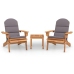 Juego de muebles de jardín Adirondack 3 piezas madera acacia