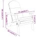 Juego de muebles de jardín Adirondack 3 piezas madera acacia
