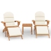 Juego de muebles de jardín Adirondack 3 piezas madera acacia