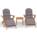 Juego de muebles de jardín Adirondack 3 piezas madera acacia