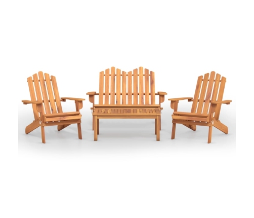 Juego de muebles de jardín Adirondack 4 piezas madera acacia