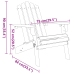 Juego de muebles de jardín Adirondack 4 piezas madera acacia