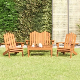 Juego de muebles de jardín Adirondack 4 piezas madera acacia