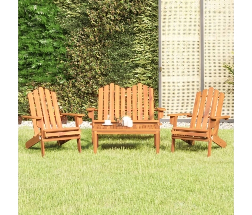 Juego de muebles de jardín Adirondack 4 piezas madera acacia