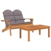 Juego de muebles de jardín Adirondack 4 piezas madera acacia