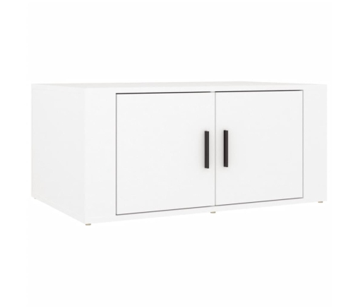 Mesa de centro madera contrachapada blanco 80x50x36 cm